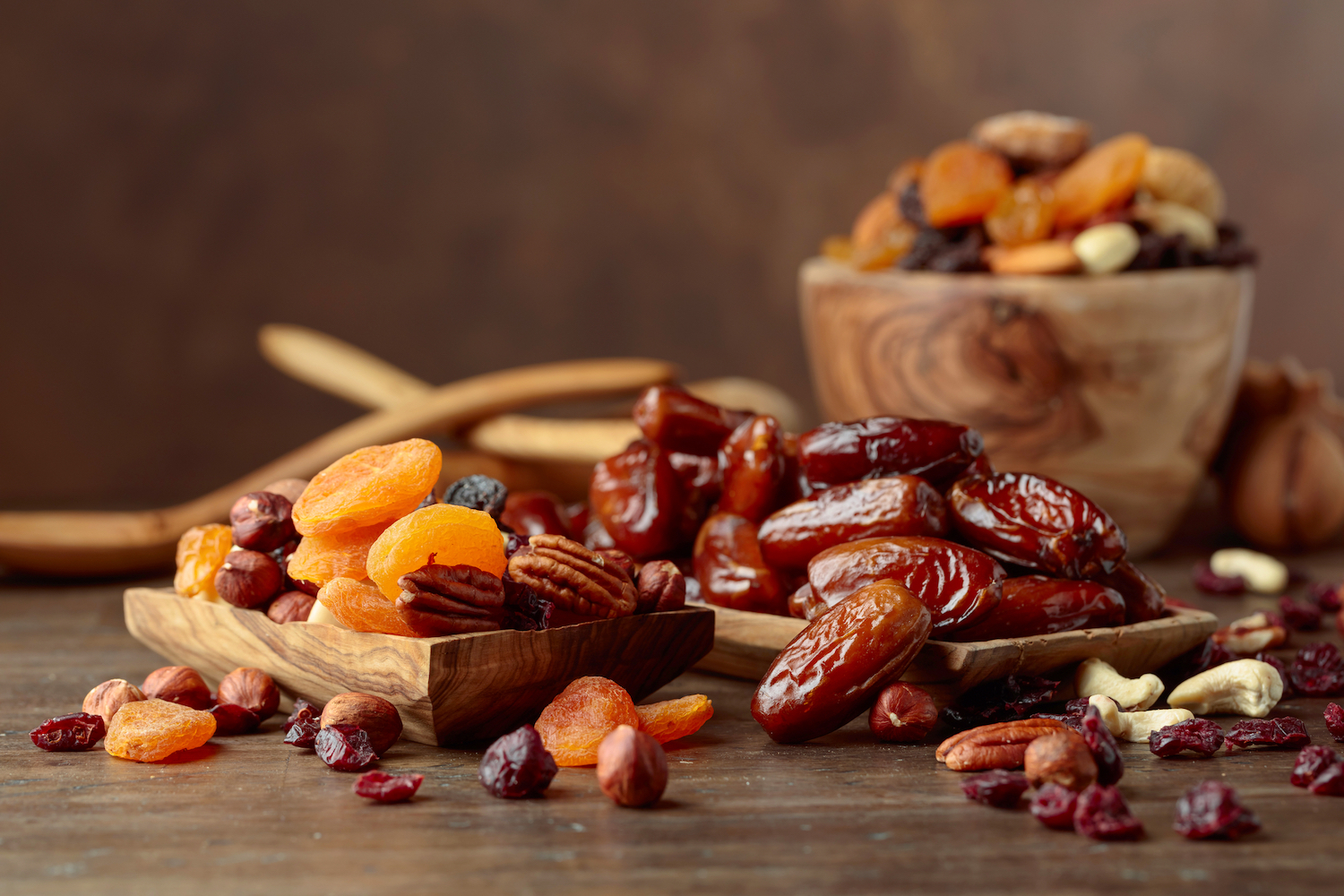 A Variety of dried fruit and nuts