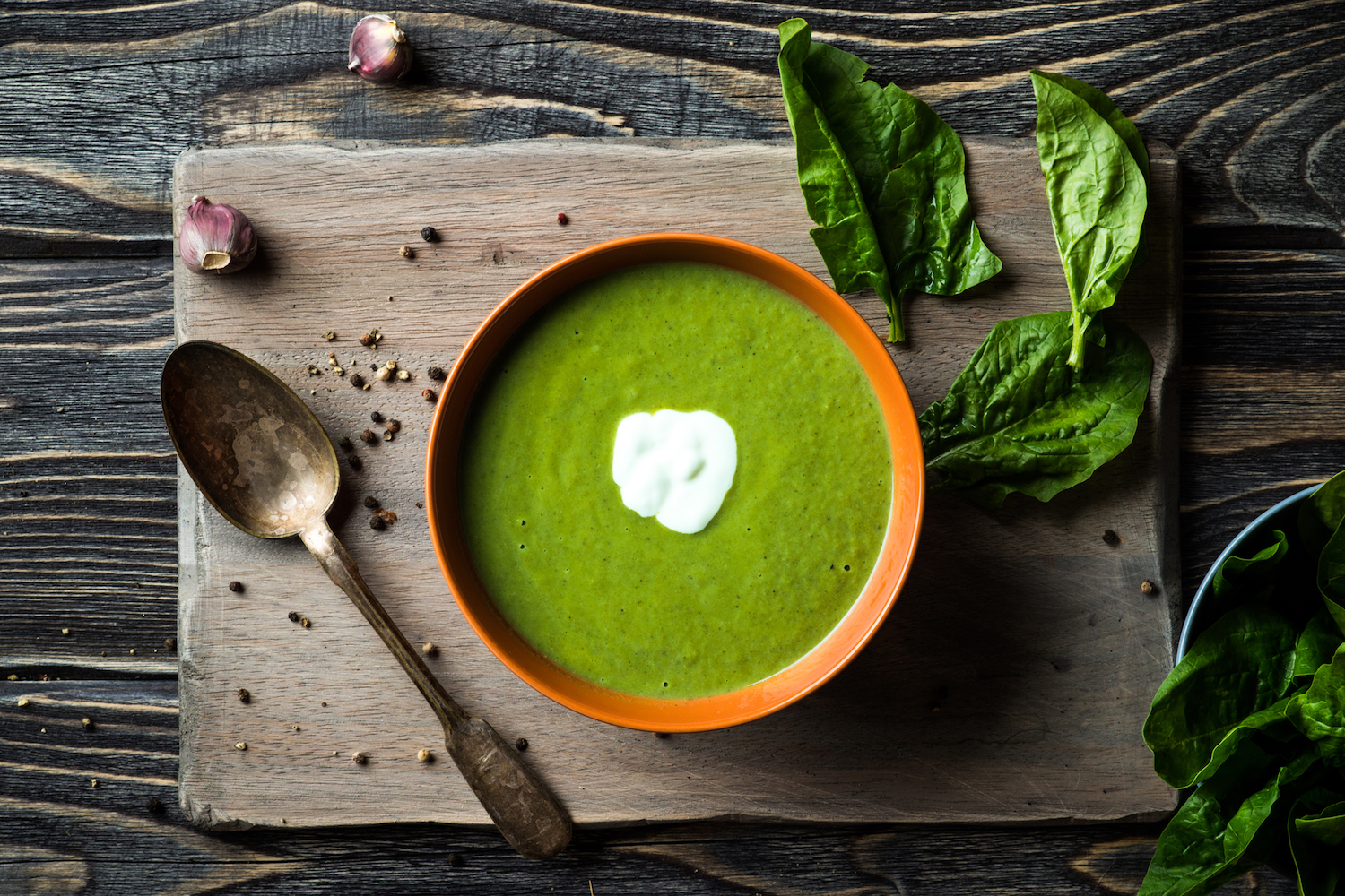 Green spinach soup