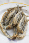 Anchovies floured and fried