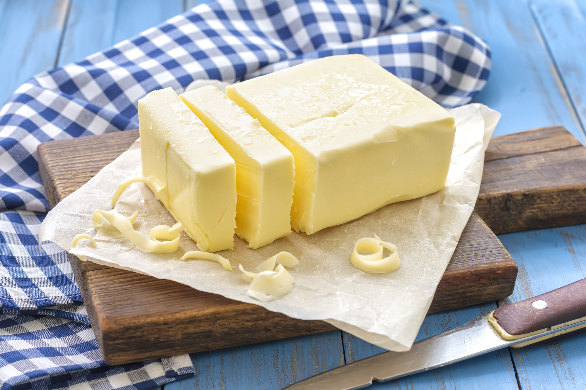 Margarine on cutting board