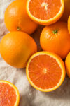 Freshly cut oranges