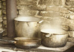 Vintage Cook Ware on a Stove