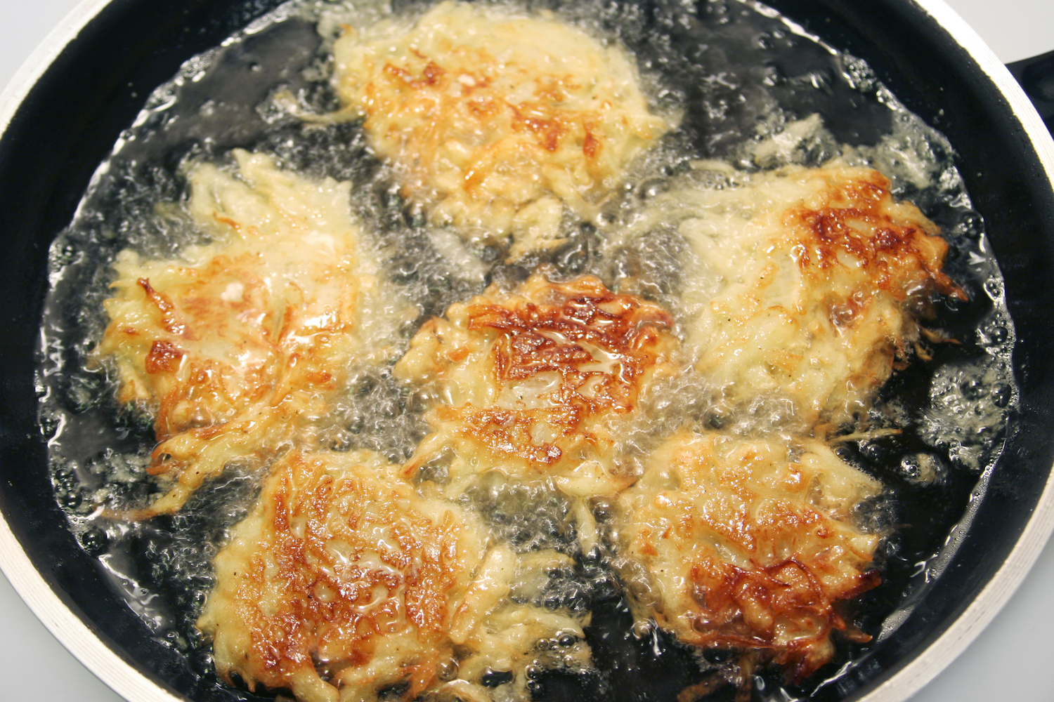Frying Food in an iron Skillet