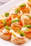 party canapes wirh caviar