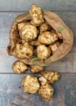 Jerusalem artichokes in a bag.