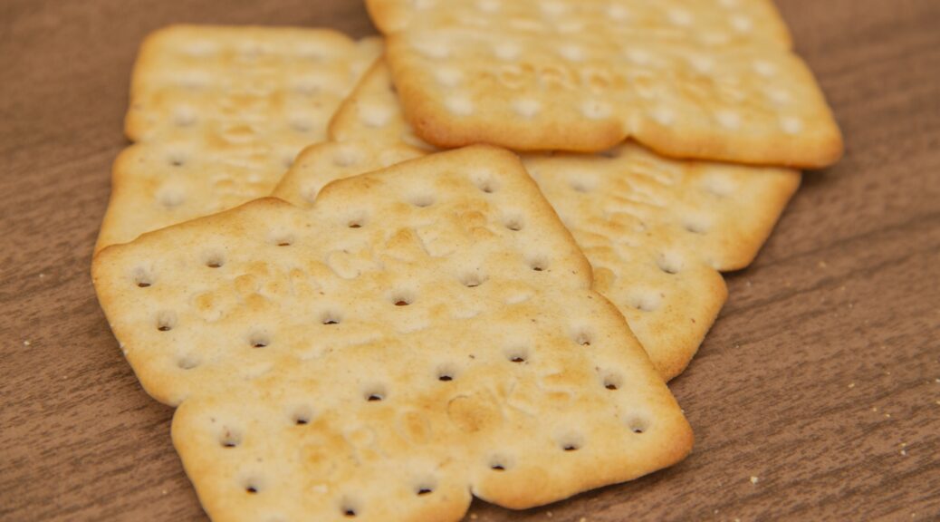 closeup of several crackers