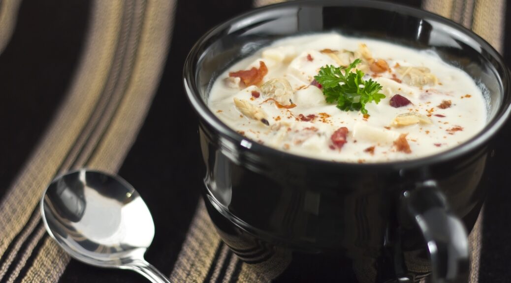 A bowl of clam chowder