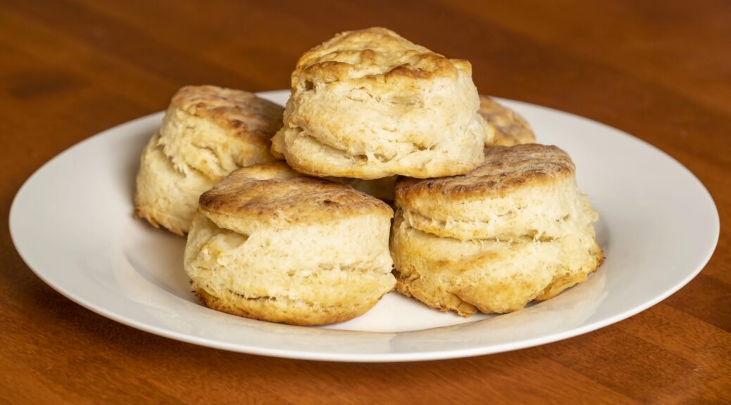 plate of freshly baked biscuits