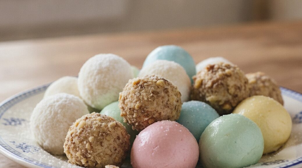 A plate of French Cream candies